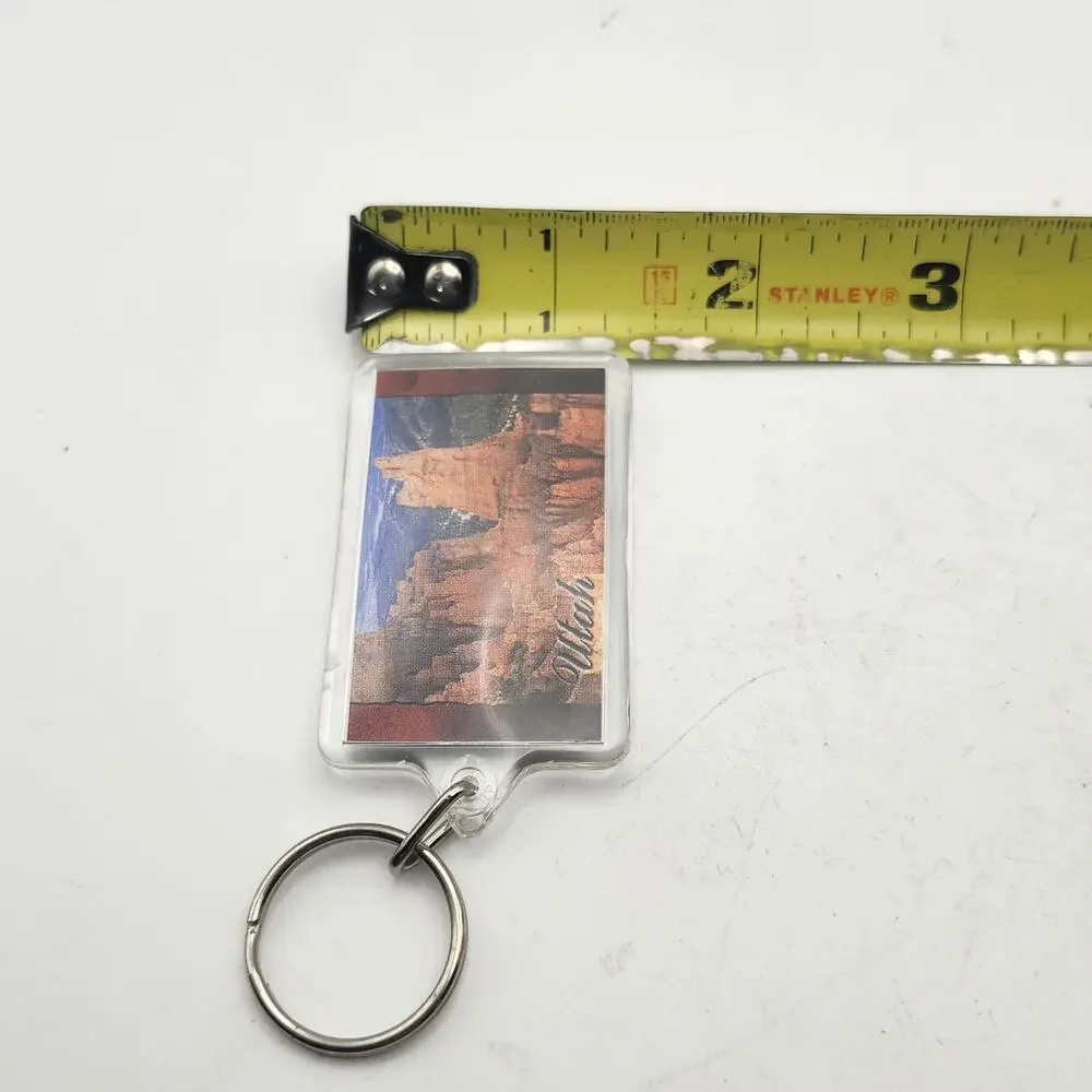 Utah Scenic Red Rock Canyon Souvenir Acrylic‎ Keychain Southwest Memorabilia